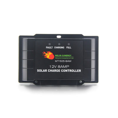 Controller de carga solar Pwm inteligente negro IP67 8A 12V 24V Controller de carga solar