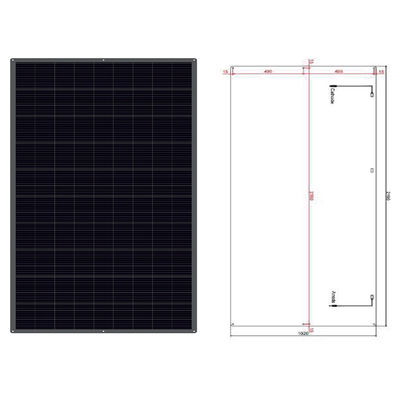Panel solar semiflexible IP67 resistente al agua con curvatura de 30 grados y 5 años de garantía para caravanas