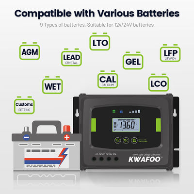 Control de carga solar de 6 fases mppt 30a
