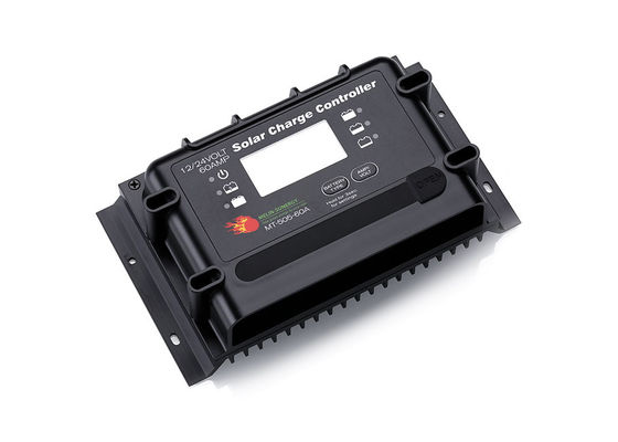 Controlador de carga solar digital 60A 12V 24V IP65 con PWM y pantalla remota