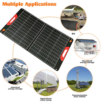 Buen precio 120W para campamento paneles solares plegables portátiles ligeros 12 voltios paneles solares plegables en línea