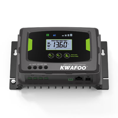 Controlador de carga solar de 20a mppt 12v 24v para batería lifepo4