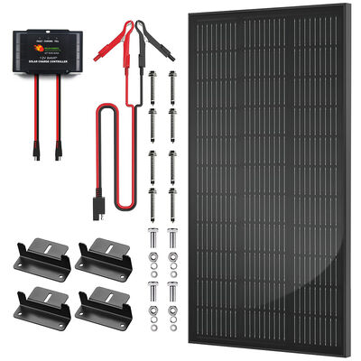 Buen precio Kit de carga solar de RV de 100W Fuente de energía renovable para hogares móviles y equipos de campamento capaces de cargar baterías AGM, GEL, WET y LiFePO4 de 12V en línea