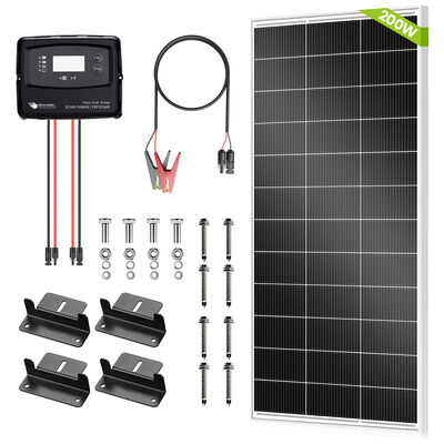 Buen precio Kits de paneles solares de RV de 200W Sistema solar para casas móviles y aventuras al aire libre en línea